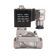 SLP серии из нержавеющей стали 16 кг высокого давления пилотный мембранный Соленоидный клапан, N.C высокотемпературные клапаны, 110 В 220 В 380 в 12 В 24 В