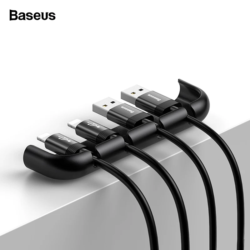 

Baseus USB Cable Organizer Management Winder Protector Wire Cord Holder Tempered Film Installation Tool For iPhone XS Max XR X