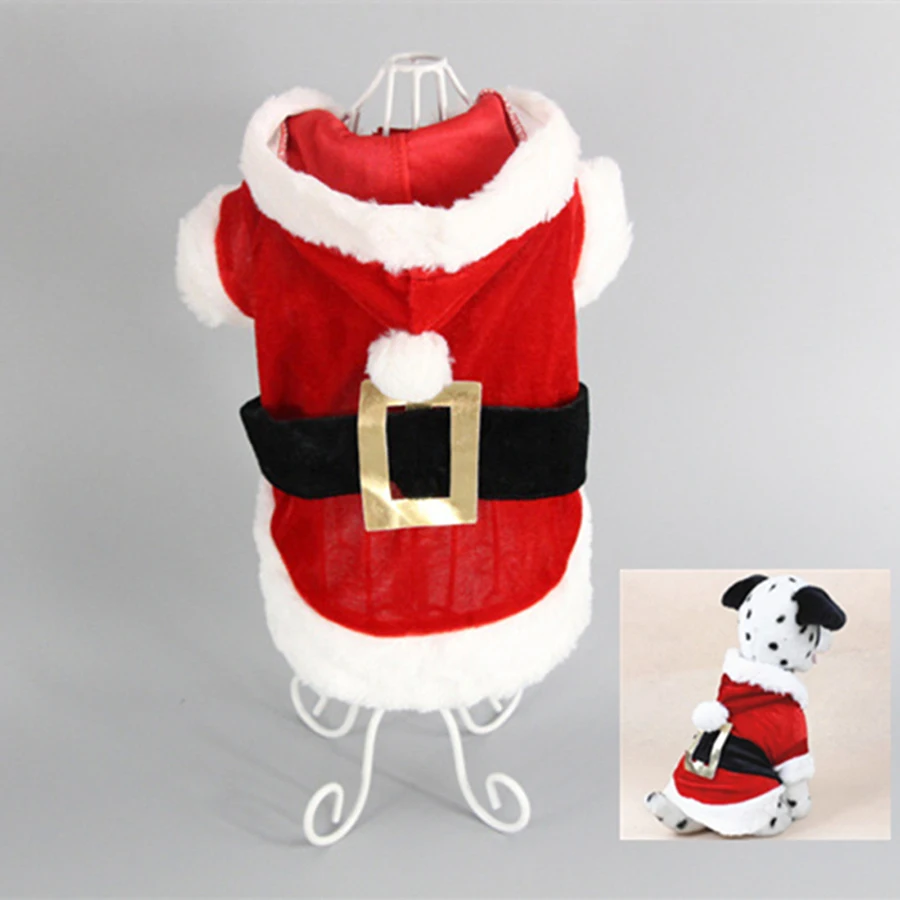 Рождественская Одежда для собак для маленьких собак, костюм Санта-собаки, зимние пальто для домашних животных, пудель Йоркширский терьер, чихуахуа, одежда для кошек 9cy30
