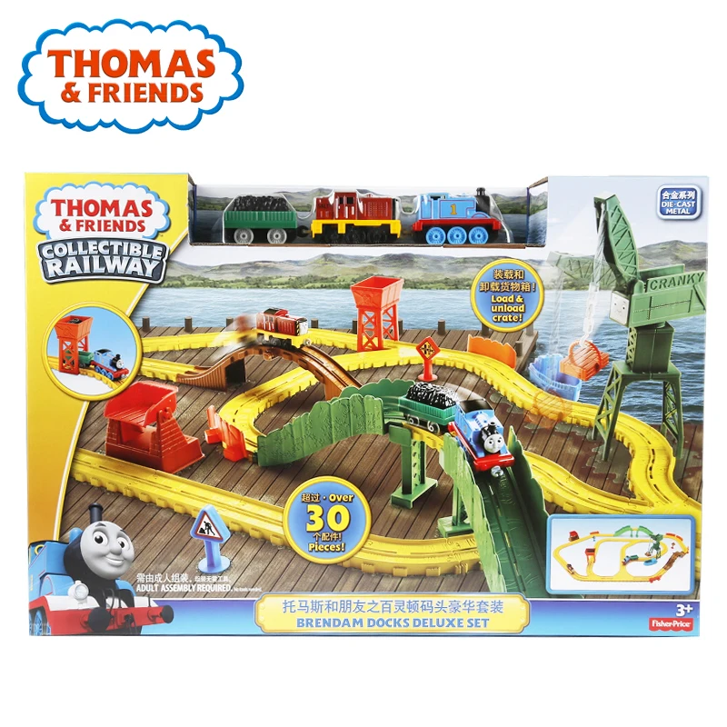 Thomas& Friends, электрическая серия, мини-игрушка, магнитная железная дорога для поезда, Brinquedos, brencam Docks, роскошный набор, игрушка Томас для детей