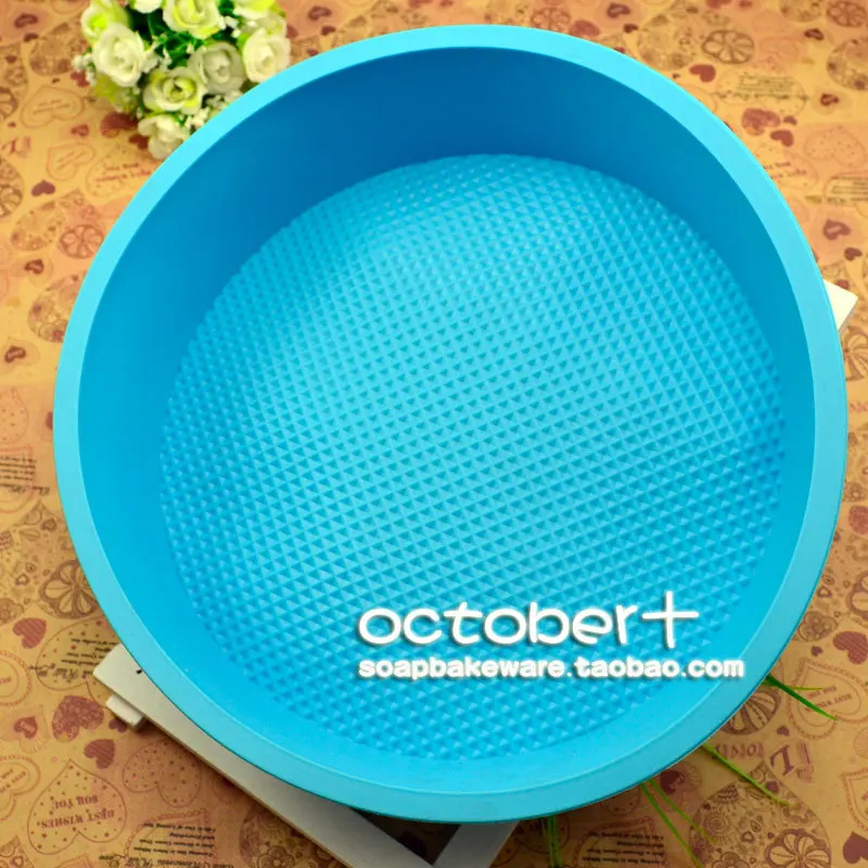 Silicone round cake pan bakeware baking pan microwave oven cake bread mold 10" on