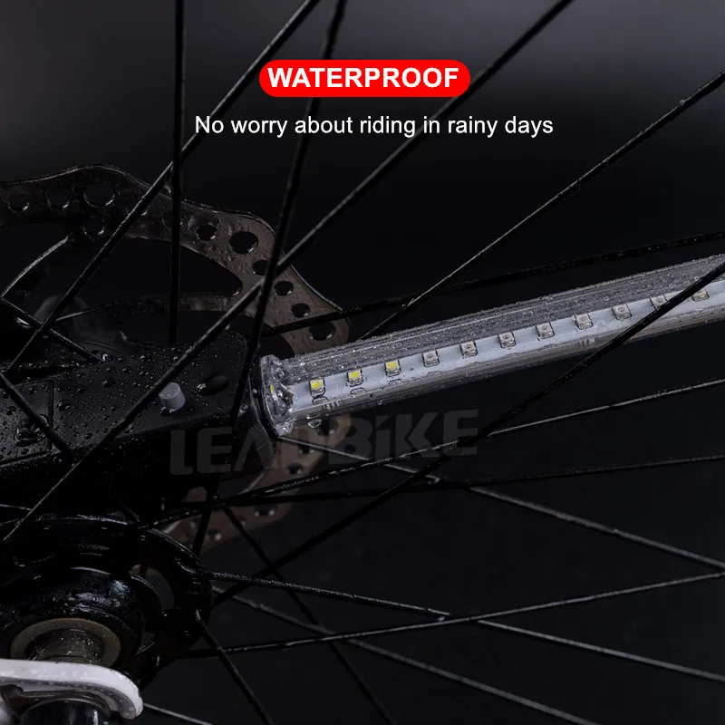 Leadbike светильник для велосипедного колеса 64 светодиода 30 моделей двухсторонний