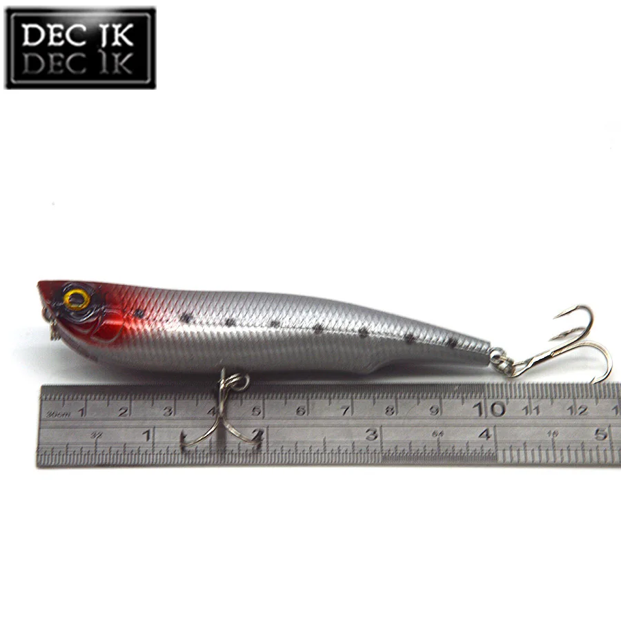 6PCS Pencil Artificial Bait Hard Fishing Lure Float Poper Top Water Floating Swimbait Lures Sea With Hooks Laser Baits Tackle (11)