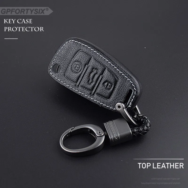

GPFORTYSIX Genuine Leather Flip car key cover case for Audi A1 A3 A4 A5 A6 A7 A8 Q5 Q7 R8 TT car styling llaves de coche
