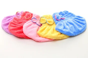 

100pcs Coral Velvet Quickly Dry Hair Hat Women Girls Ladies Shower Cap Bath Accessories Hair Drying Towel W7457