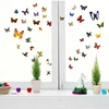 Colored 81 butterflies 3D Wall Sticker DIY Wall Art Decals Living room Romantic Flower butterfly Stickers Home Decor Wallpaper ► Photo 2/5