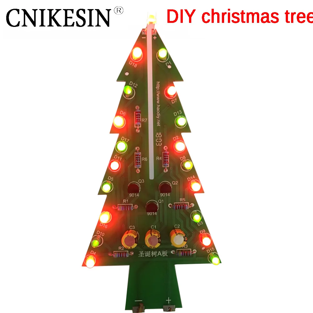 CNIKESIN Diy рождественская елка Набор светодиодных мигающих огней электронная