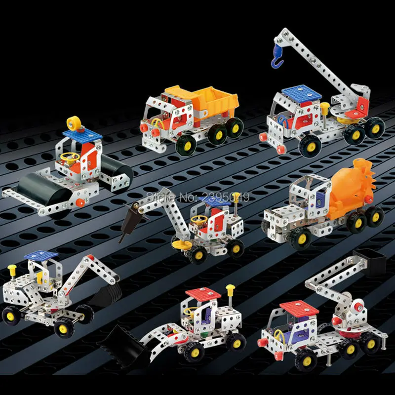 Новое маленькое металлическое составное здание, железная игрушка, разборка, образование, Железная конструкция, модель транспортного средства, подарок для творчества