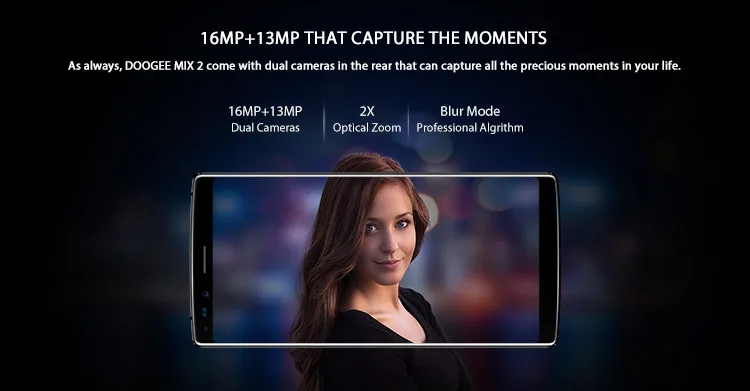 DOOGEE MIX 2 6GB RAM 64GB ROM MTK Helio P25 2.5GHz Octa Core 5.99 Inch Bezel-less FHD+ Screen Quad Camera Android 7.1 4G LTE Smartphone