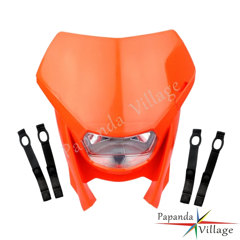 

Papanda Orange Motocross Enduro Head Lamp Motorbike Universal Headlight Off Road for SX EXC SXF XCF XCW 200 250 450