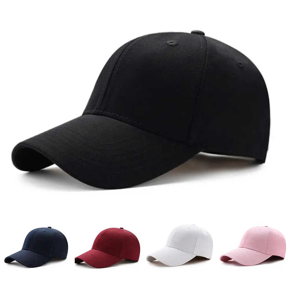 Men Women Plain Curved Sun Visor Baseball Cap Hat Solid Color Fashion Adjustable Caps Sport Outdoor Snapback Hip-hop Hap | Аксессуары