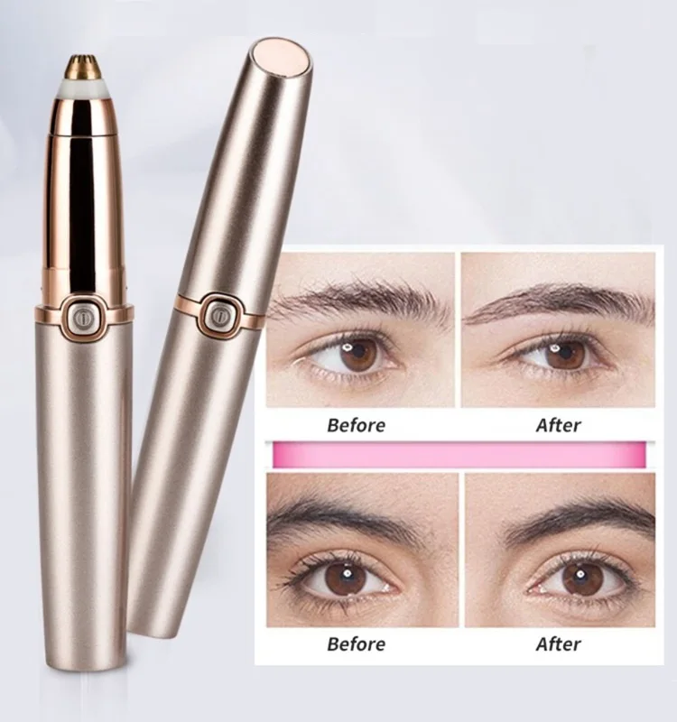 

Portable Electric Lipstick Eyebrow Trimmer Painless Eye Brow Mini Epilator Pen Face lip Hair Remover