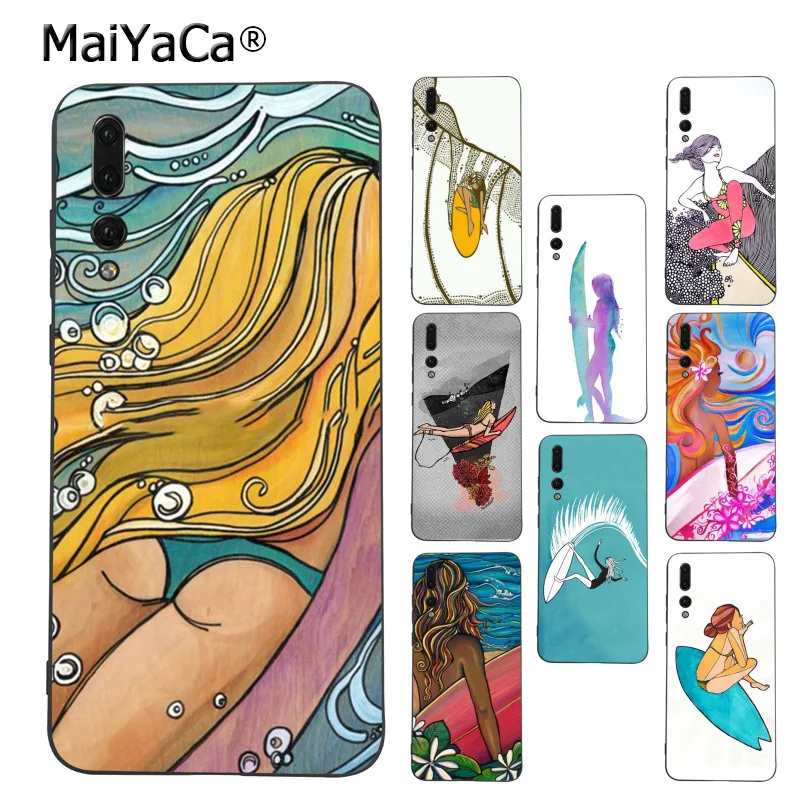 MaiYaCa серфинг art surf Девушка лучше чехол для телефона для huawei P9 10 плюс 20 pro mate9 10 lite honor 10 view10 Mobile крышка