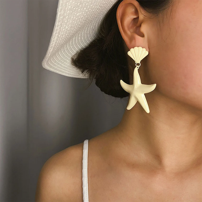 

Vintage Solid Stars Stud Earrings Women Fashion Jewelry Earing Multicolor Elegant Simple Wild Earrings High Quality Streetwear
