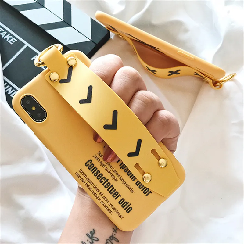 LUDI Yellow Hand Grip Phone Case For iPhone X 6 7 8 Plus Cover Shockproof Soft Silicone Back Case For iPhone 6S 7 8 Fundas Capas01_