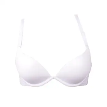 White color support small chest push up bra young girl women Bra gather breast thin cup sexy bra plunge deep u low cut women bra 1