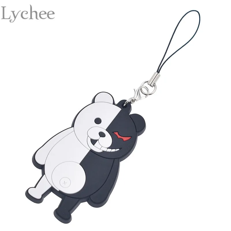 

Lychee Trendy Rubber Danganronpa Keychain Unisex Cartoon Animal Figure Shape Key Chain Fashion Women Men Keychains