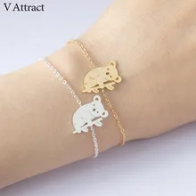 V привлечь Австралийский животных Jewelry милый коала браслет для, женская обувь Нержавеющая сталь цепи Pulsera сувенир