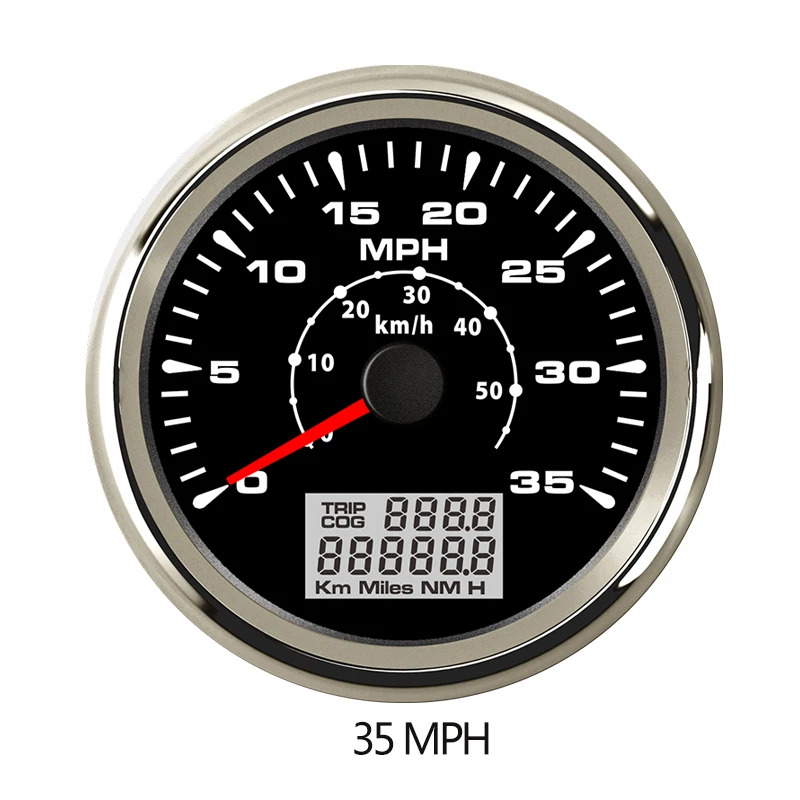 85 мм Спидометр Speedo GPS одометр лодка Скорость метр 0 35 миль/ч с датчиком для яхты