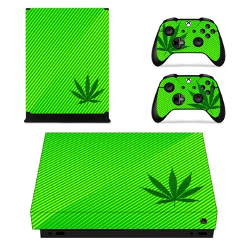 

Green Leaf Weed Skin Sticker Decal For Microsoft Xbox One X Console and 2 Controllers For Xbox One X Skin Sticker Vinyl