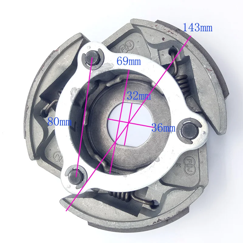 

143mm Clutch for Linhai 260cc 300cc MAJESTY 250CC 260CC 300CC YP250 JL250 LH300 Buyang D300 Feishen Gsmoon ATV Quad Buggy