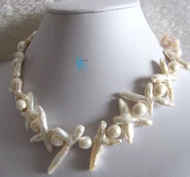 

ddh003777 18" 9-10mm White Rice keshi Freshwater Pearl Necklace