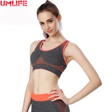 UMLIFE женский бюстгальтер для фитнеса, спортивный женский бюстгальтер для бега, бюстгальтер для йоги, дышащий бюстгальтер, пуш-ап, укороченный топ, женское противоударное Спортивное нижнее белье