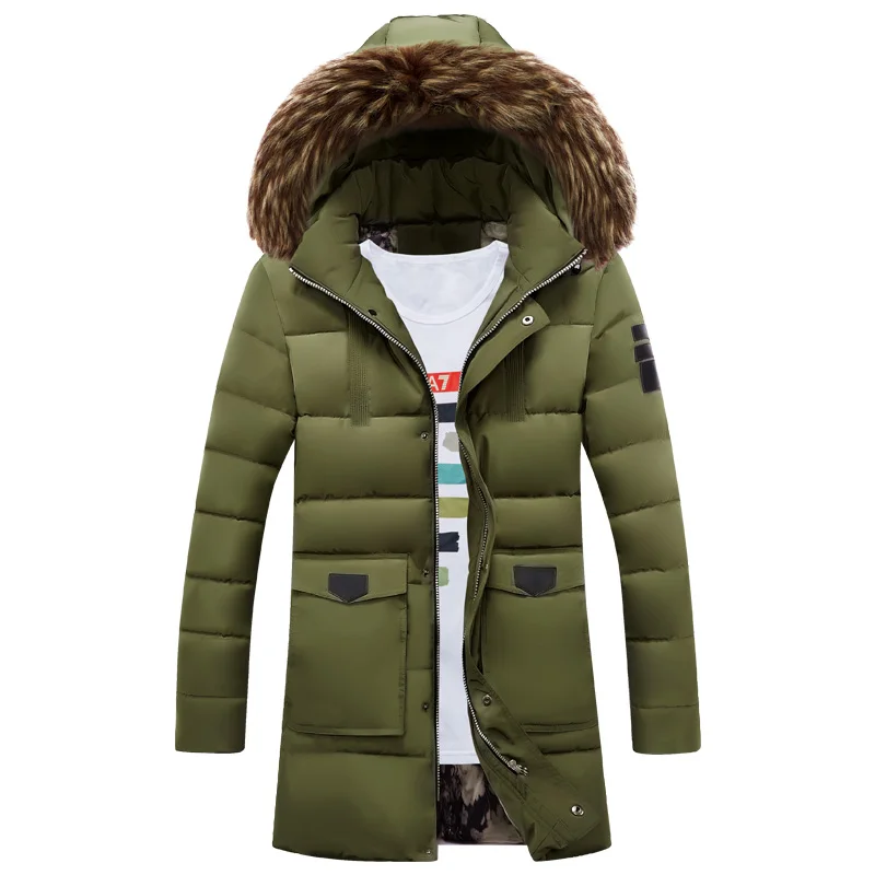 2017 Merk Winter Jas Mannen Dikke Warm Donsjack Heren winter Bovenkleding legergroen bruin Ritsen Fleece Parka Mens Solid jas 2017 Merk Winter Jas Mannen Dikke Warm Donsjack Heren winter Bovenkleding legergroen bruin Ritsen Fleece Parka Mens Solid jas