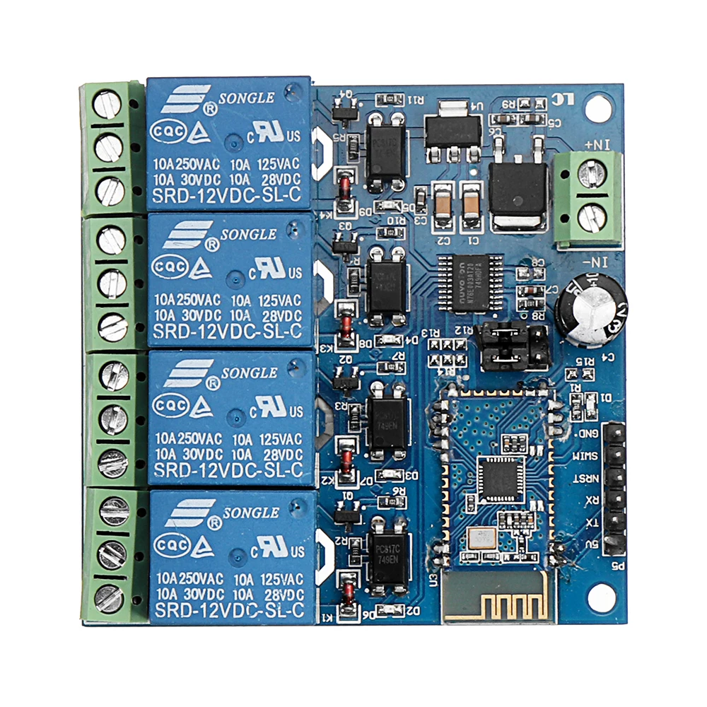 

NEW DC12V 4-Channel Android Mobile bluetooth Relay Module bluetooth Relay Module for Android Mobile Remote Control Switch