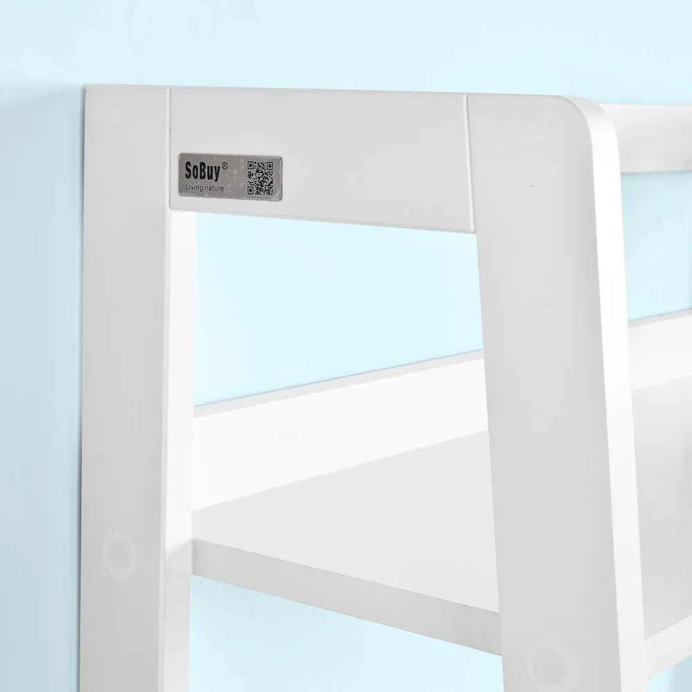 SoBuy FRG116-W الأبيض تخزين عرض رفوف رفوف متدرجة خزانة مع درج و 4 رفوف SoBuy FRG116-W الأبيض تخزين عرض رفوف رفوف متدرجة خزانة مع درج و 4 رفوف