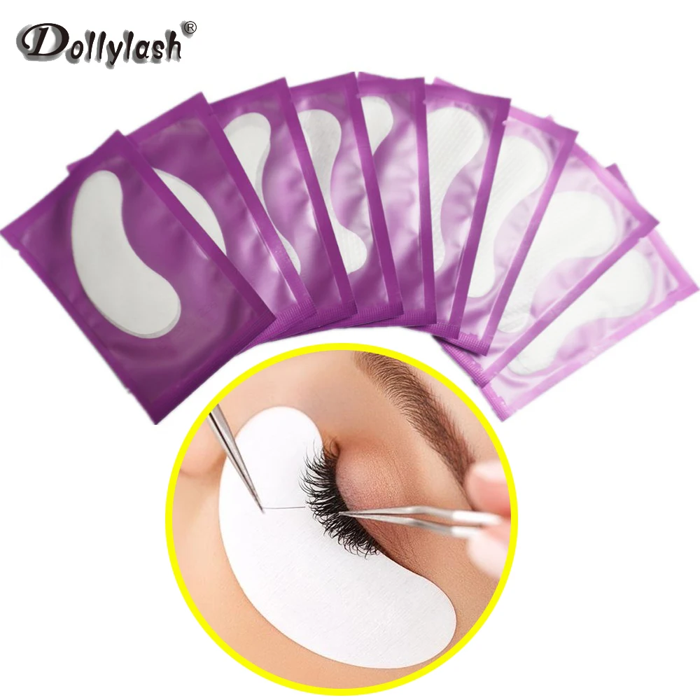 Dollylash 10 pares de parches de papel para pestañas almohadilla de Gel