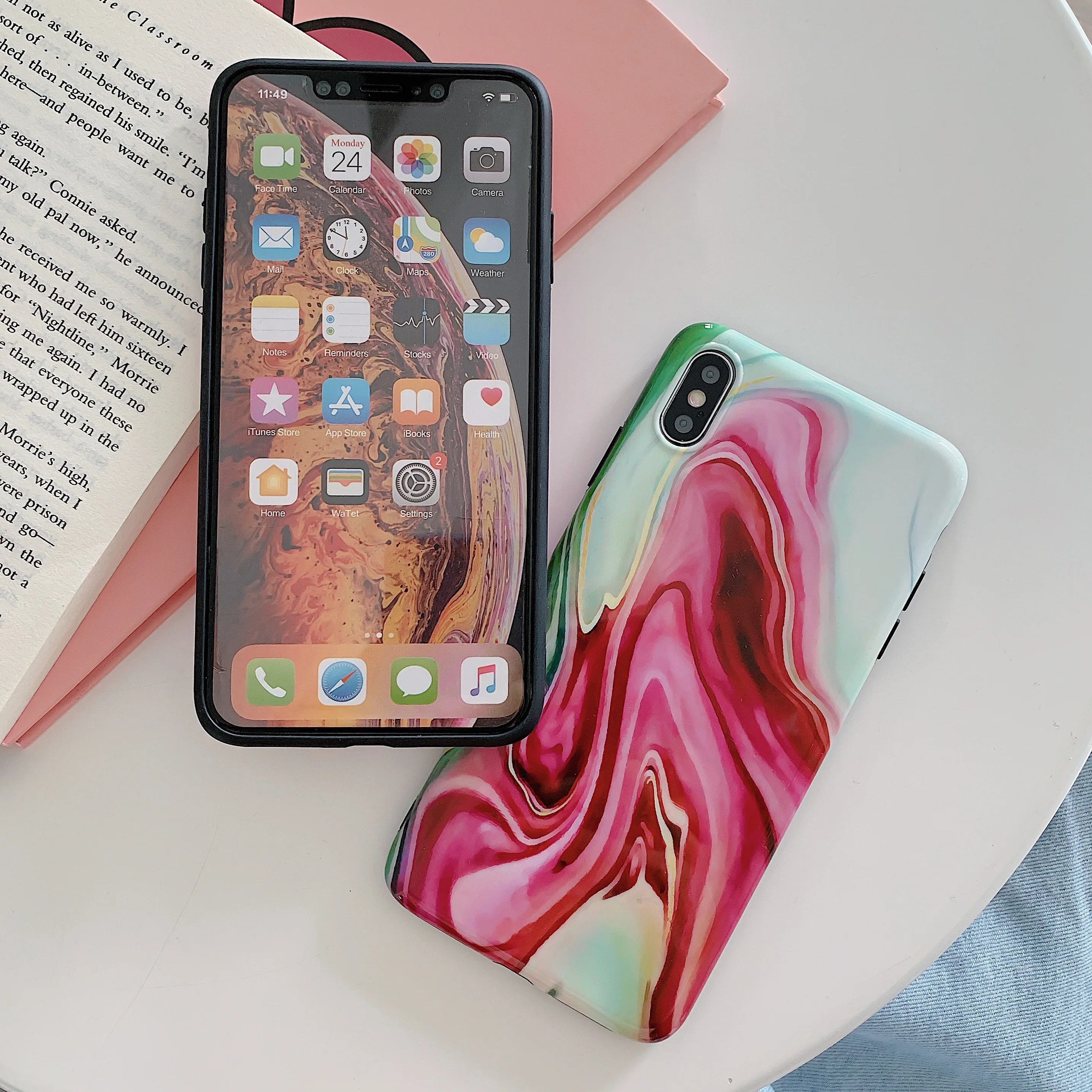 Радужный чехол для Apple iPhone Xs Xr Max 6 6S 7 8 Plus|Бамперы| |