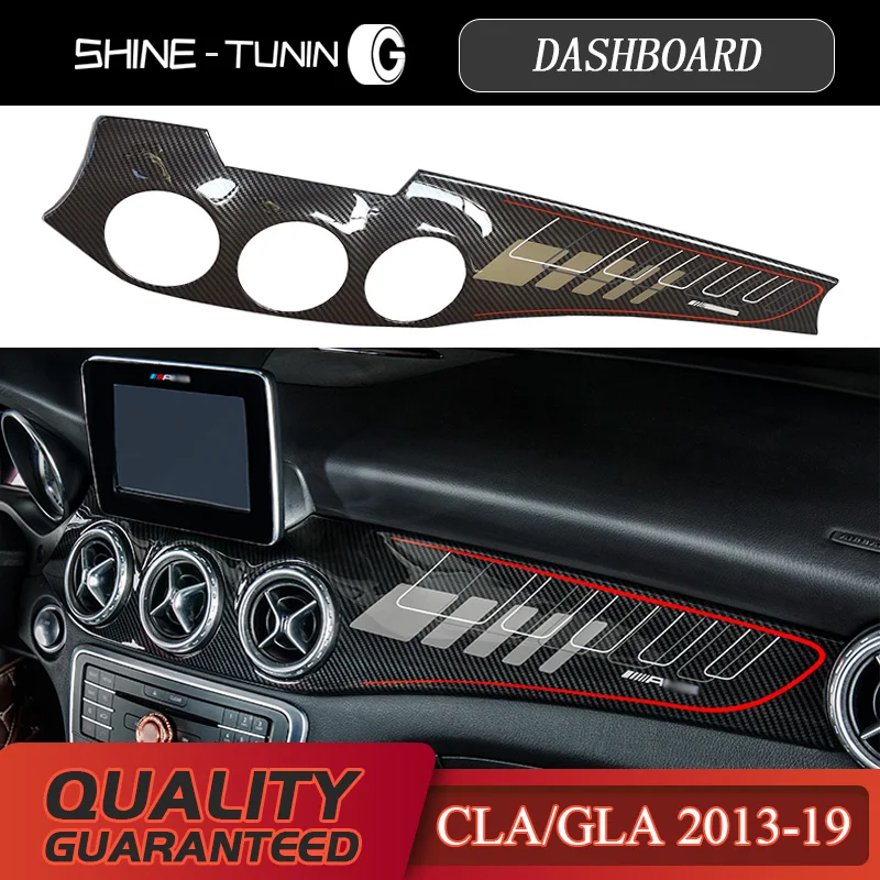 

Suitable for CLA CLA45 Carbon Fiber Dashboard Trim GLA class cover contral panel for CLA200 CLA45 GLA200 GLA45 2013-19