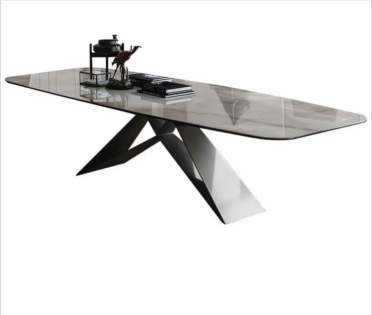 الصلبة خشبية مجموعة غرفة الطعام المنزل الأثاث الحد الأدنى الحديثة طاولة طعام من الرخام و 6 كراسي ميسا دي جانتار muebles comedor