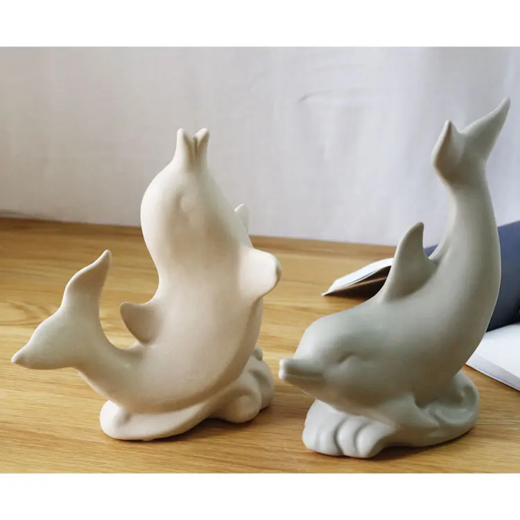 

Nordic ceramic dolphin lovers statue home decor crafts room decoration ornament porcelain animal figurines wedding decorations