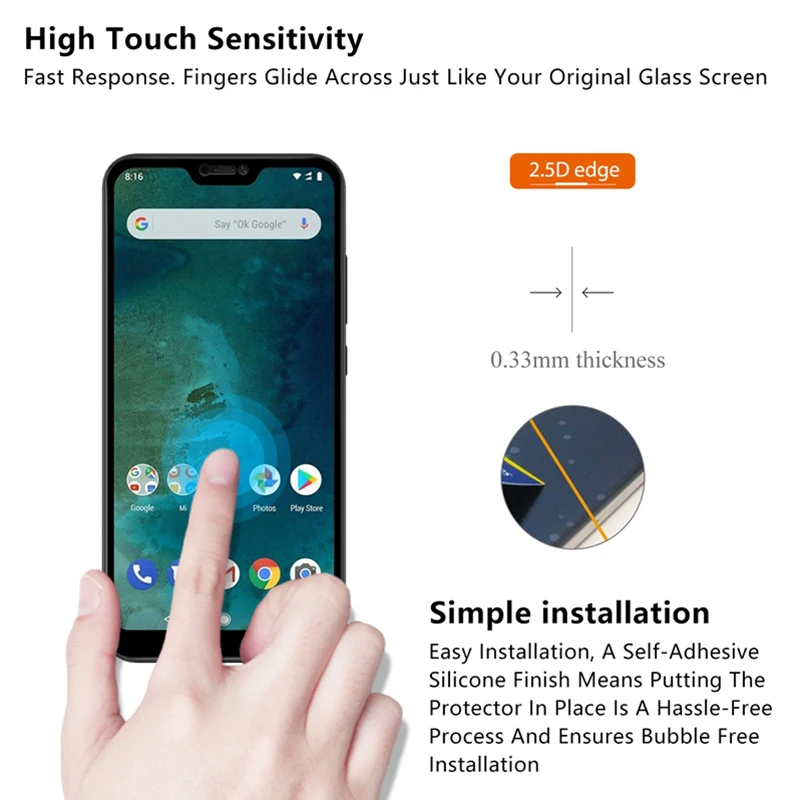 Полное покрытие закаленное стекло для Xiaomi Mi 8 Lite Mi8 Se 9 Mi9 Защитное Xiomi A2 A1 Pocophone F1