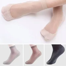 5pairs Summer Autumn Bamboo Sports Yoga Socks Women Thin Crystal Transparent Silk Socks Girl Ankle Sox Sexy Sport Socks Women