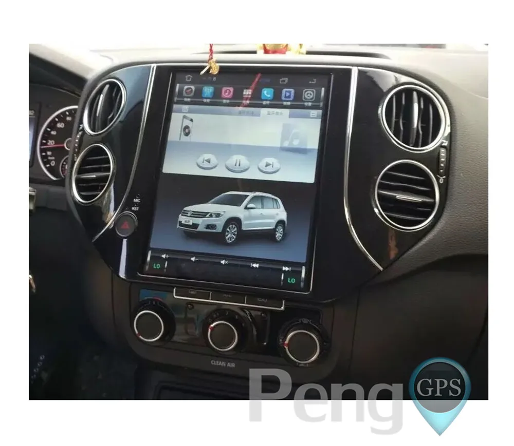 Sale 2 Din Car Radio Tesla Style 64G Android 6.0 Car GPS Navigation DVD Player 10.4 Inch Headunit for VW Tiguan/Volkswagen 2010-2016 1