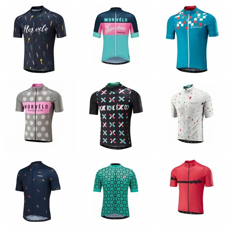 buy 2018 Morvelo Cycling Jersey Cycling Clothing Racing Sport Bike Jersey Tops Cycling Wear Short Sleeves ropa Ciclismo K122704