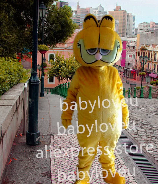 New Adult Sale Garfield Cat Mascot Costume Fancy Party Game Cosplay Dress Gift A