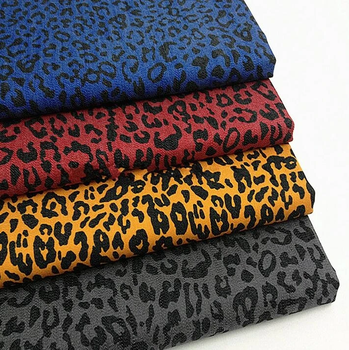 leopard print denim fabric