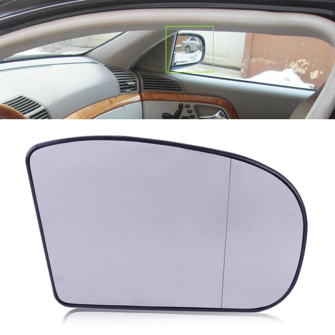 DWCX Car Right Heated Door Mirror Glass Wide Angle 2038100221 For