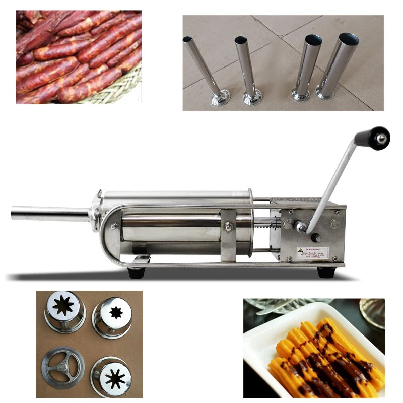 

2L Manual Horizontal Commercial Spanish churrera churro maker filler churros making machine sausage stuffer Filller machine