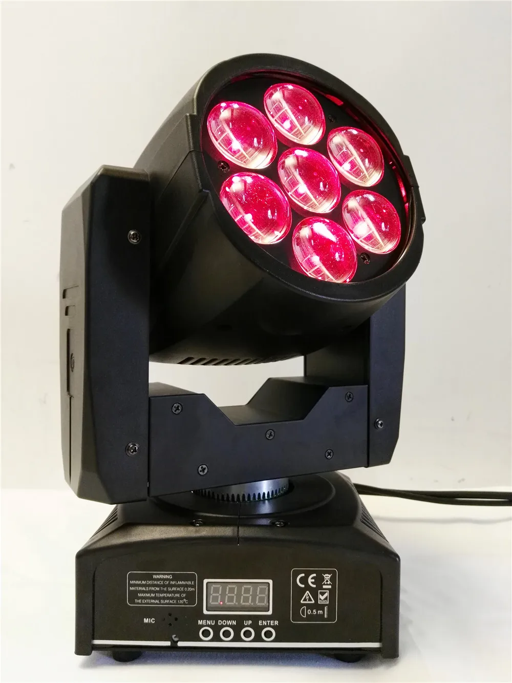 Zoom LED 7x12w RGBW 4in1 Moving Head Light DMX512 Wash Light/Zoom профессиональный DJ/Bar/Party/Show/Stage Light|Эффект