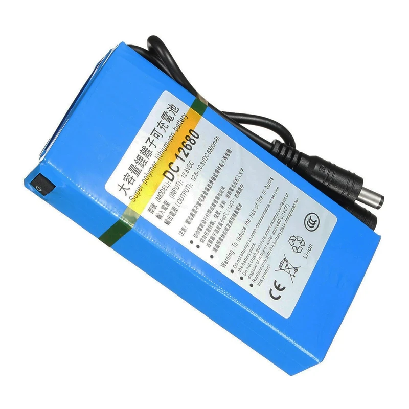 LEORY 12V DC 6800mAh литиевая аккумуляторная батарея литий-ионная супер электрическая батарея для беспроводного передатчика камеры видеонаблюдения