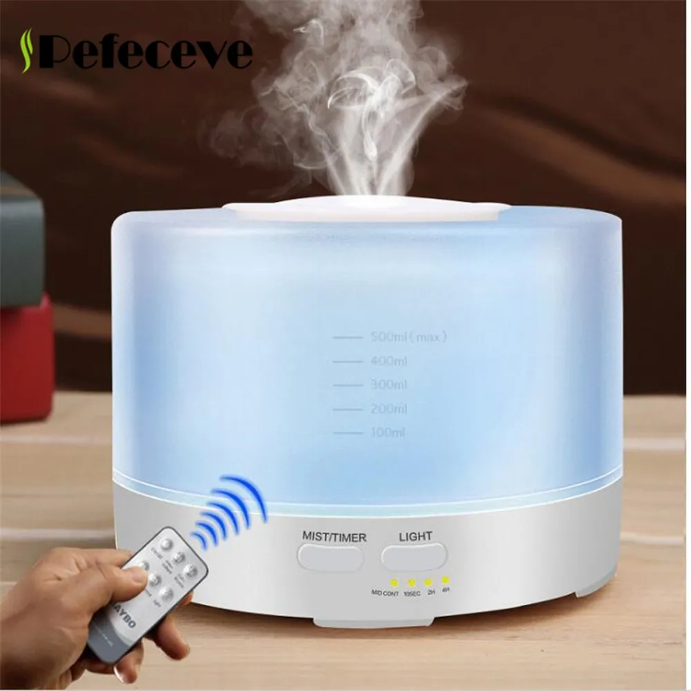 

500ml Remote Control Ultrasonic Air Aroma Humidifier Electric Aromatherapy Essential Oil Diffuser Humidificador Oil Aromaterapia
