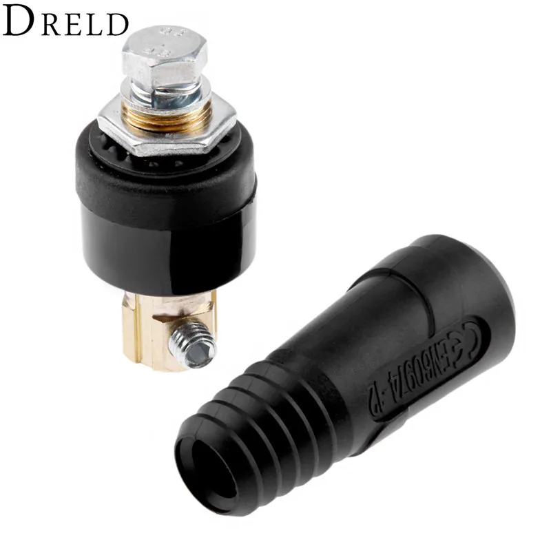 DRELD 1Pair Quick Fitting DKJ35-50 Welding Cable Connector-Plug with DKZ35-50 Connector-Socket for TIG Welding Machine 300A-400A DRELD 1Pair Quick Fitting DKJ35-50 Welding Cable Connector-Plug with DKZ35-50 Connector-Socket for TIG Welding Machine 300A-400A