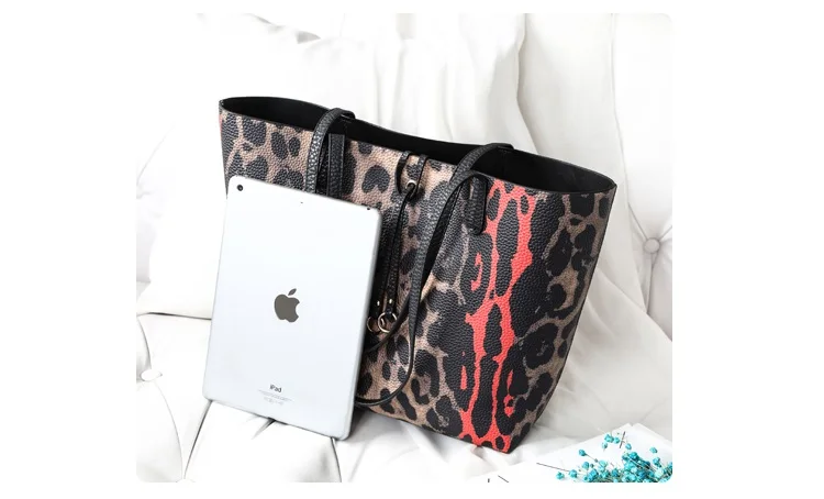 NIGEDU Fashion leopard large women handbag Brand Designer Shoulder Bag for Female Crossbody Bags PU Leather lady Big Totes (12)
