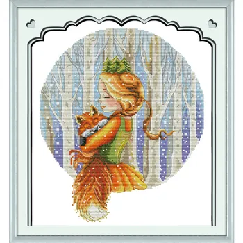 

Chinese Counted Cross Stitch Sets Figuer Spring girl DIY Cross Stitch Kits Needles Wholesale Crafts DIY Home Decoration
