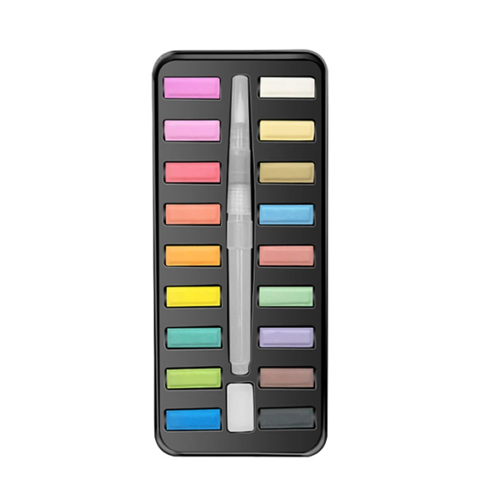 

12/18/24 Colors Watercolor Paint Set Reusable Solid Acrylic Base Drawing Colorful With Brush Boxed Line Lightweight Art Painting